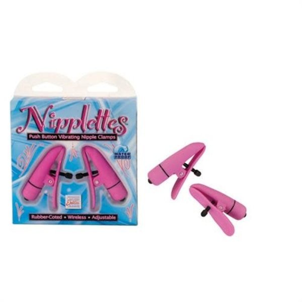 CalExotics NIPPLETSVIBRATING NIPPLE CLAMPS PINK