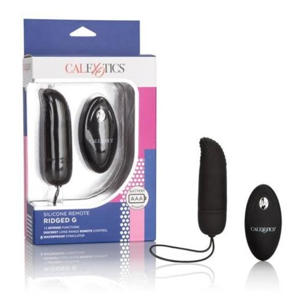 CalExotics SILICONE RIDGED G-SPOT BULLET WITH REMOTE CONTROL