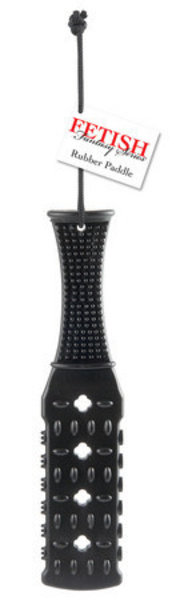 PIPEDREAM PRODUCTS FETISH FANTASY RUBBER PADDLE 10.5" BLACK