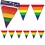 RAINBOW STRIPED TRIANGLE PENNANTS 30ft