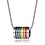 RAINBOW RAINBOW ENAMEL TUBE NECKLACE STAINLESS STEEL