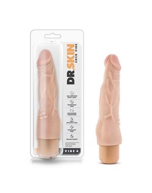 DR SKIN DR SKIN COCK VIBE #4 VANILLA 8"