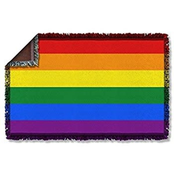 PRIDE FLAG WOVEN THROW