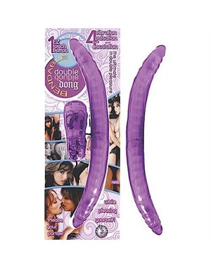 Doc Johnson BENDABLE DOUBLE DILDO VIBRATING PURPLE