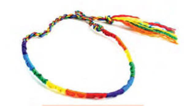 RAINBOW BRAIDED FRIENDSHIP BRACELET