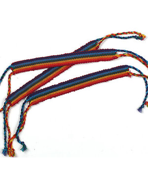  RAINBOW FRIENDSHIP BRACELET, WIDE FLAT