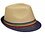 RAINBOW RAINBOW FABRIC STRIP STRAW FEDORA