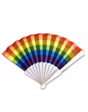  RAINBOW HORIZONTAL STRIPES FAN