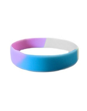 RAINBOW TRANS PRIDE SILICONE BRACELET