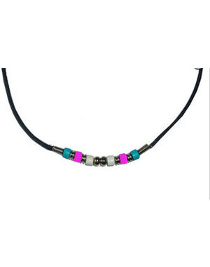 RAINBOW CERAMIC TRANS PRIDE NECKLACE