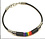 RAINBOW RAINBOW W/ BLACK BEAD SILICONE BRACELET