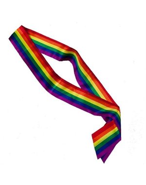 BEISTLE RAINBOW SATIN SASH 6"