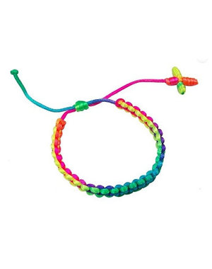 RAINBOW BRAIDED NEON RAINBOW BRACELET