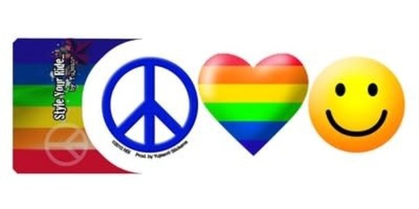 PEACE LOVE HAPPINESS STICKER