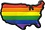 RAINBOW USA RAINBOW LAPEL PIN