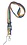 RAINBOW LANYARD-PRIDE RAINBOW STRIPE BOLT SNAP