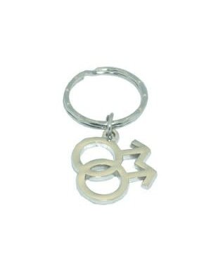 RAINBOW DOUBLE MALE SYMBOL KEY CHAIN