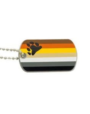 RAINBOW BEAR PRIDE DOG TAG NECKLACE