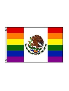 RAINBOW MEXICAN PRIDE 3X5' CLOTH (NON-NYLON)