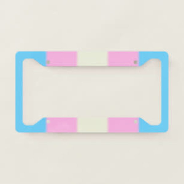 RAINBOW TRANS PRIDE LICENSE FRAME-