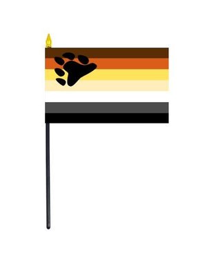 RAINBOW BEAR PRIDE 12" X 18" PARADE FLAG