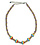 RAINBOW RAINBOW BEAD GLASS W/ PURPLE NECKLACE