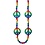 AMERICAN MARDI GRAS/FIESTA BEAD 42" 12MM RAINBOW