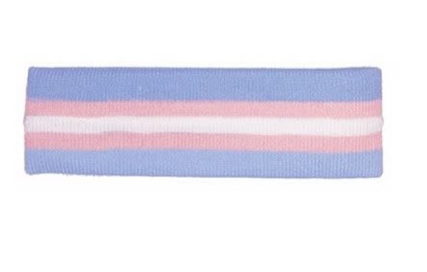 RAINBOW TRANS PRIDE TERRY CLOTH HEADBAND