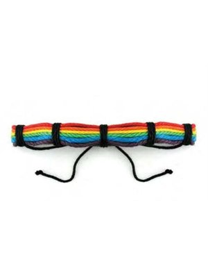  RAINBOW STRING BLACK BRACELET