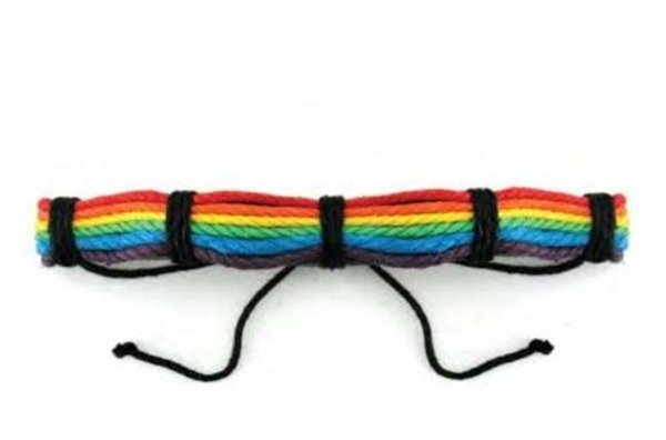 RAINBOW STRING BLACK BRACELET