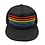 KNOBS RAINBOW EMBROIDERED STRIPES CAP BLACK