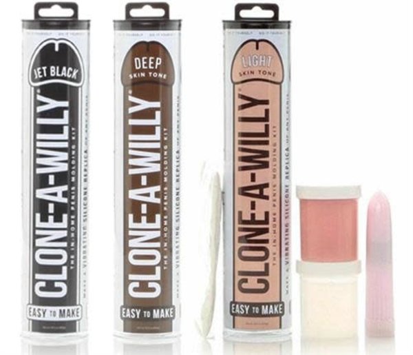 CLONE-A-WILLY CLONE A WILLY SILICONE MOLDING KIT WITH VIBRATOR FLESH