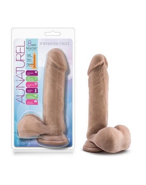 Au Naturel AU NATUREL SENSA FEEL DILDO 8" CARAMEL