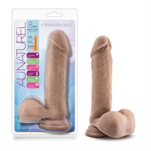 Au Naturel AU NATUREL SENSA FEEL DILDO 8" CARAMEL