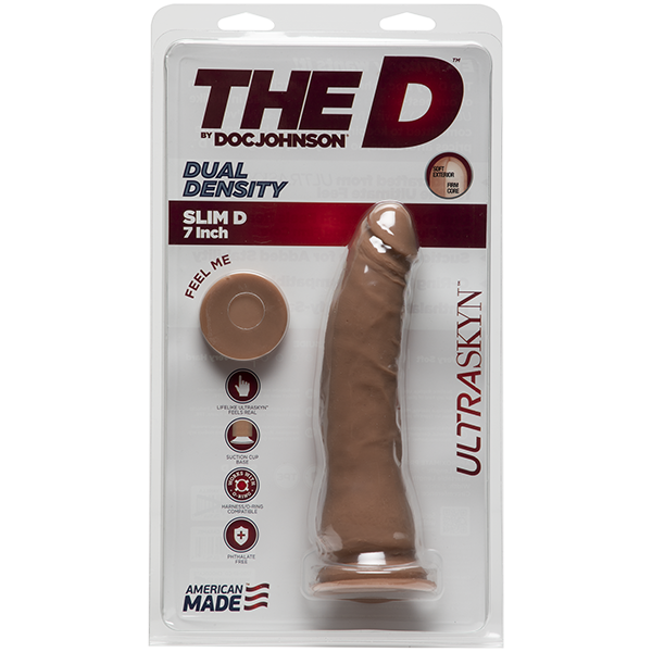 Doc Johnson THE D, THE SLIM D 7" CARAMEL