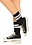 LEG AVENUE ATHLETIC STRIPED ANKLET SOCKS
