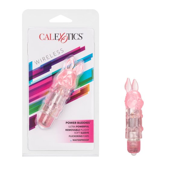 CalExotics Waterproof Power Buddies Bullet With Silicone Sleeve Pink Rabbit