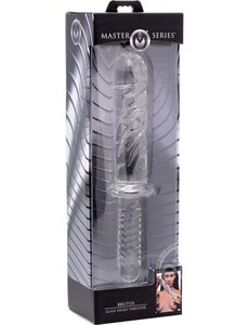 XR Brands MASTER SERIES  BRUTUS GLASS DILDO THRUSTER