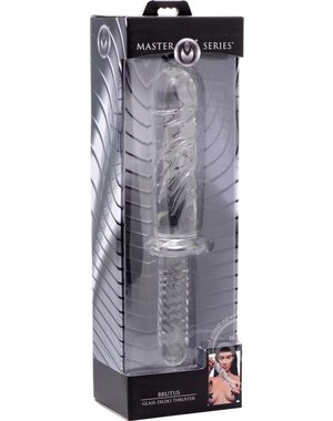 XR Brands MASTER SERIES  BRUTUS GLASS DILDO THRUSTER