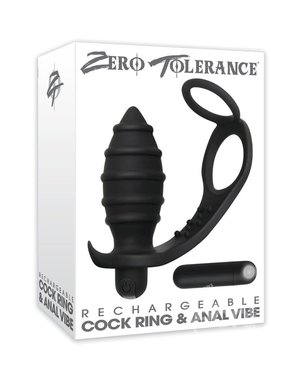 ZERO TOLERANCE RECHARGEABLE COCK RING AND ANAL VIBE