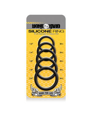 Boneyard BONEYARD SILICONE RING 5PC BLACK