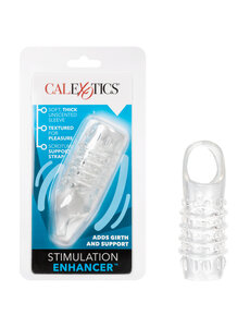 CalExotics STIMULATION ENHANCER TEXTURED SLEEVE 4.25inch CLEAR