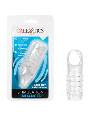 CalExotics STIMULATION ENHANCER TEXTURED SLEEVE 4.25inch CLEAR
