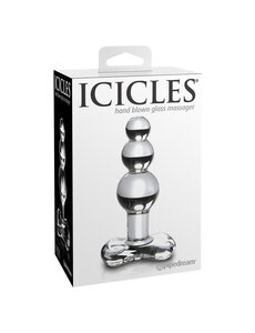 Icicles ICICLES NO 47 BEADED GLASS ANAL PLUG CLEAR