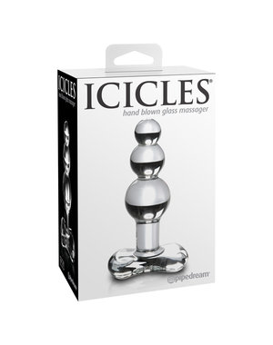 Icicles ICICLES NO 47 BEADED GLASS ANAL PLUG CLEAR