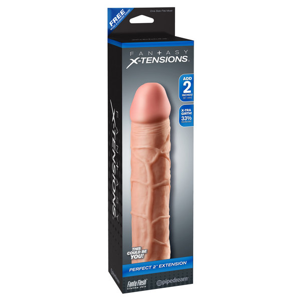 PIPEDREAM PRODUCTS EXTENSION, PERFECT EXTENSION 2" FLESH