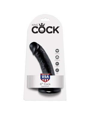 PIPEDREAM PRODUCTS KING COCK 6" BLACK