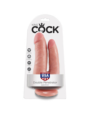 PIPEDREAM PRODUCTS KING COCK DOUBLE PENETRATOR FLESH