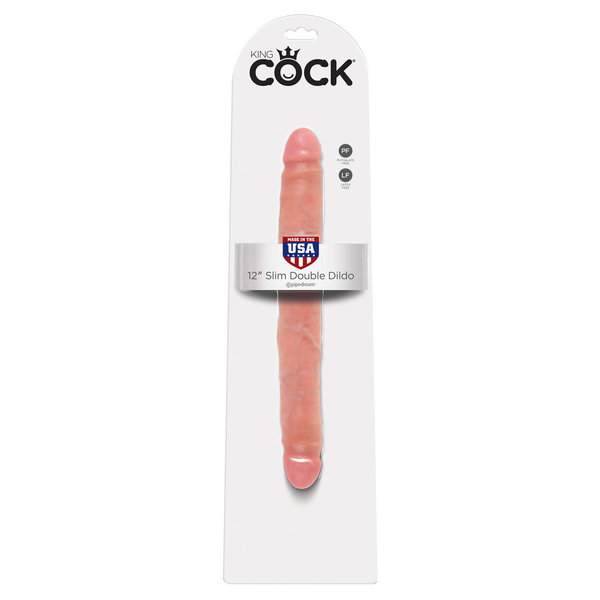PIPEDREAM PRODUCTS KING COCK 12" SLIM DOUBLE FLESH