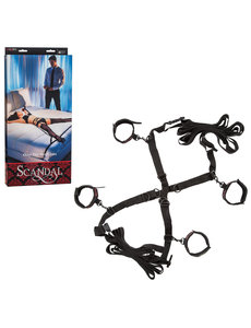 SCANDAL SCANDAL OVER THE BED CROSS RED & BLACK